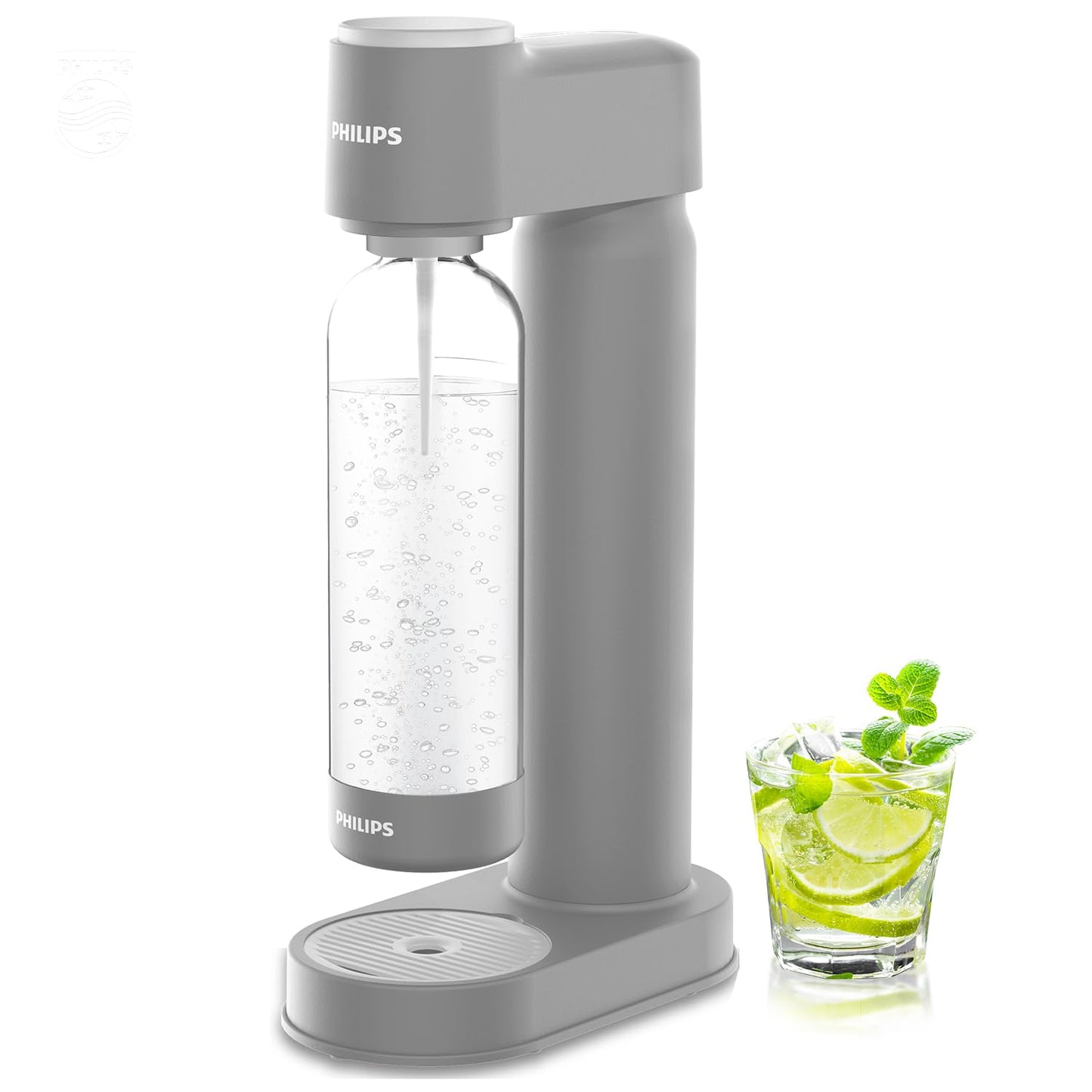 PHILIPS Sparkling Water Maker, Soda Maker Machine with 1L Quick Twist Carbonating Bottle
