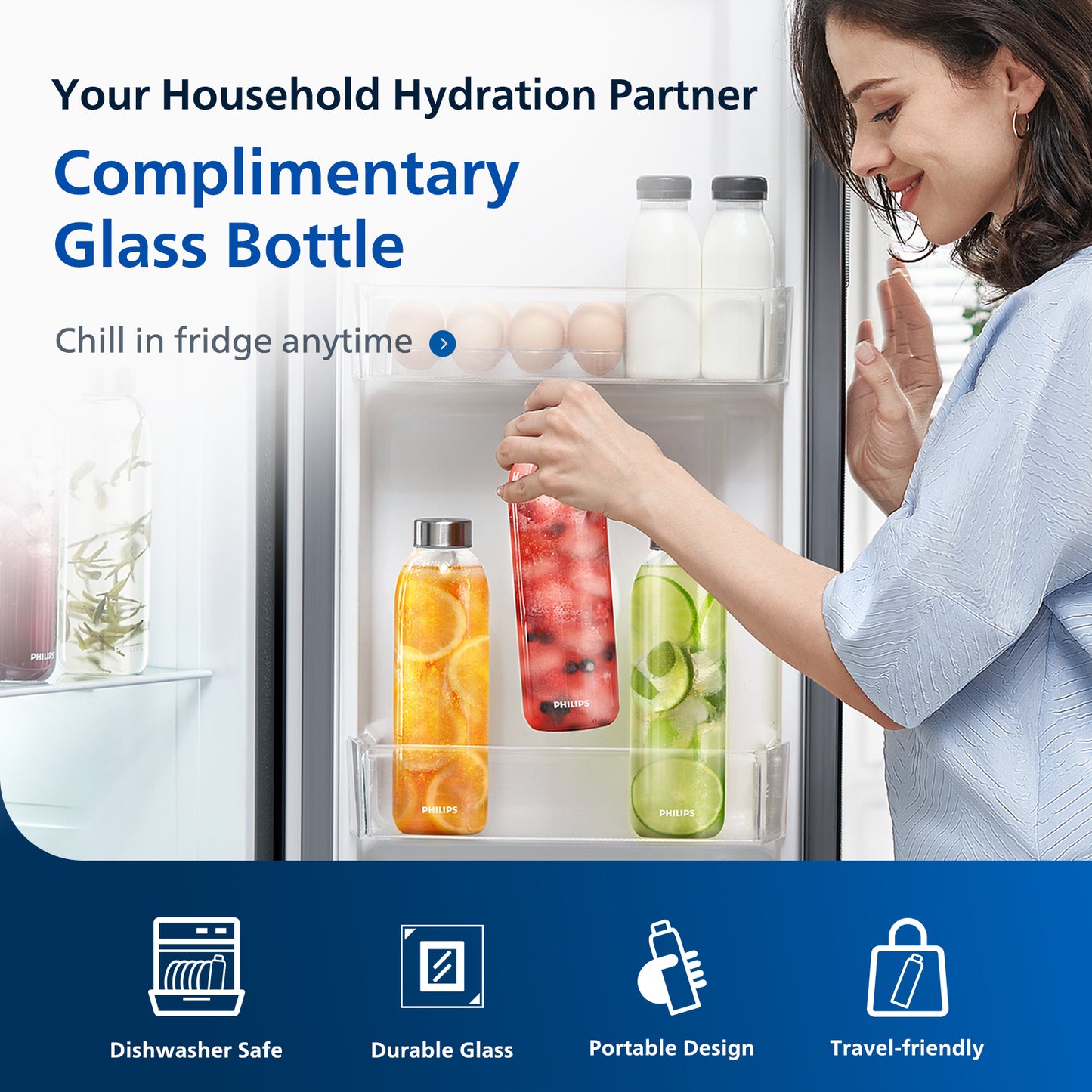 PHILIPS Countertop Reverse Osmosis Water Filter Dispenser, 5 Stages RO Water Filtration System Purifier with Aquaporin Technology Tested by NASA, 3:1 Pure to Drain, NSF/ANSI 372 Certified, Reduce TDS, ADD5930BK