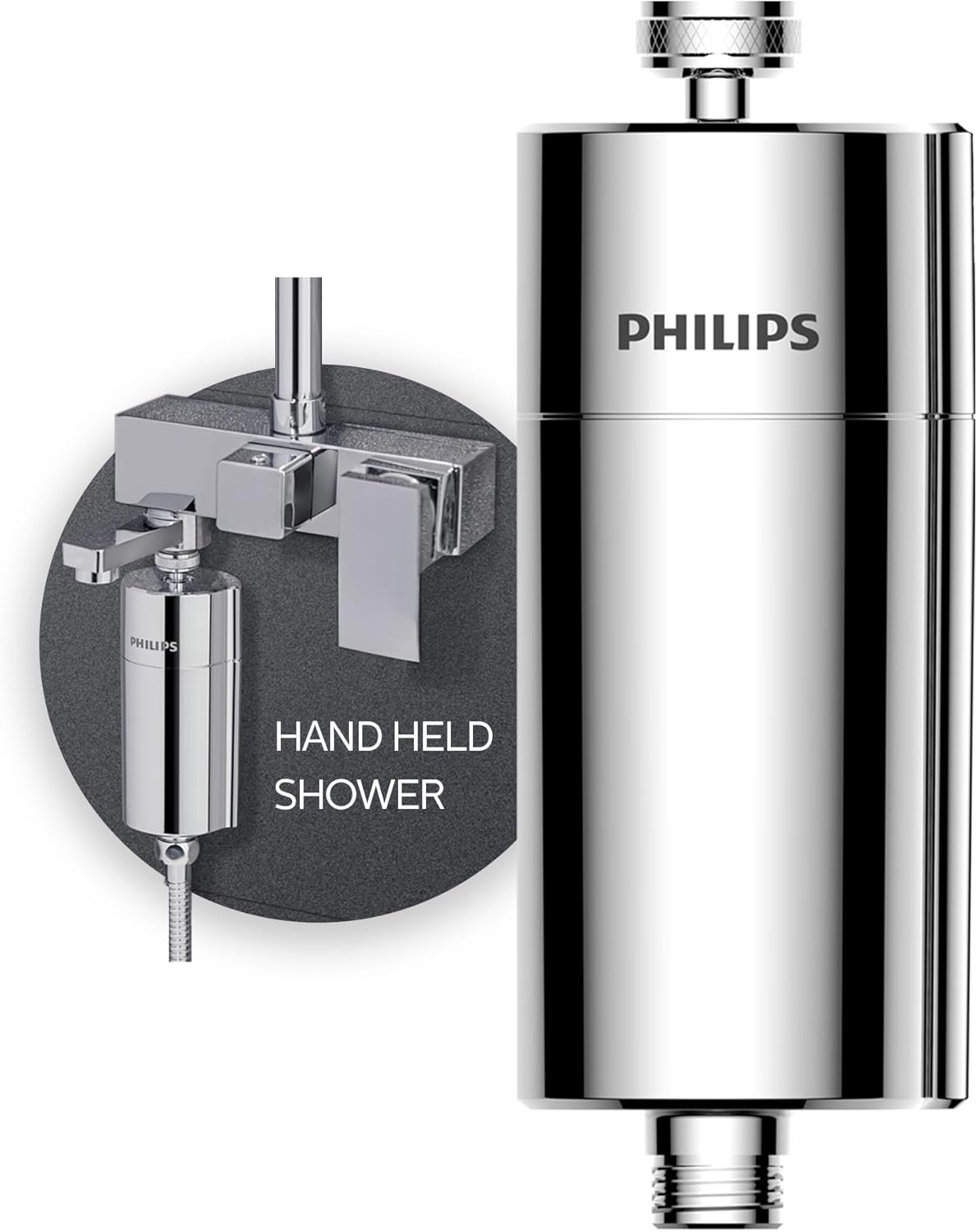 Philips Shower Filter cartridge, NSF certified KDF Material Double Mesh Filtration, Reducing Chlorine/Impurities/Rust Sediments (shower filter cartridge)