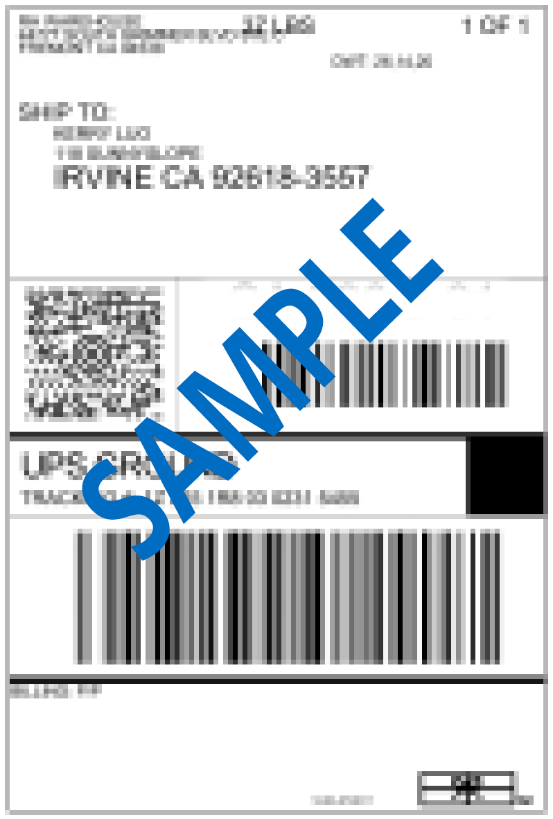 Shipping Label for Cylinder Exchange