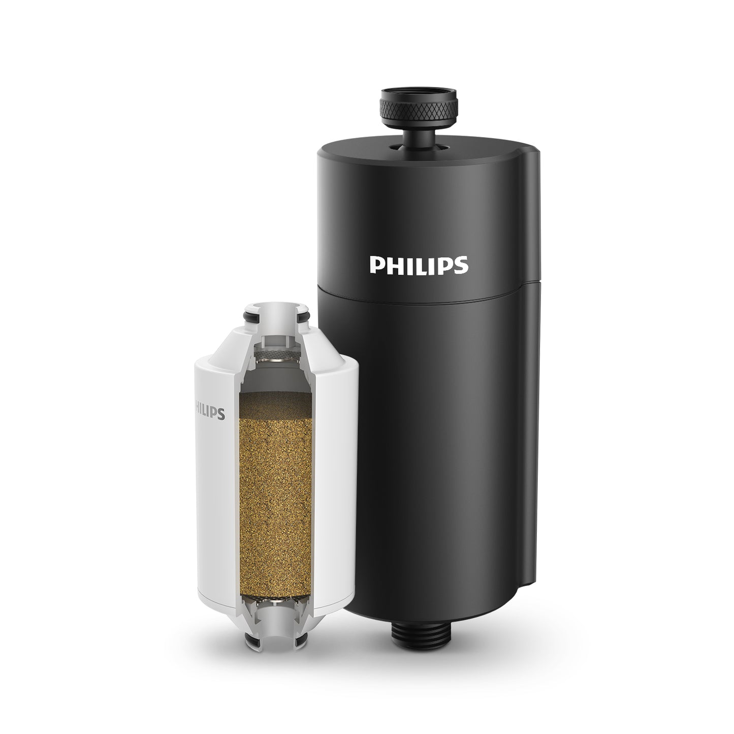 Philips Shower Filter 3-stage Water Softener, Shower Filtration with Double Mesh & NSF Certified KDF Material, Reducing Chlorine/Impurities/Rust Sediments for Handheld Shower (Shower Filter Set)