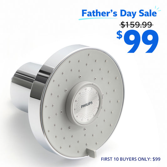 Philips Lunar Filtered Shower Head, High Pressure Shower Head with Filters for Hard Water, 3 Spray Modes & Replacement Reminder, Helps Reduce 99% Chlorine for Softer Skin & Smoother Hair (Chrome)