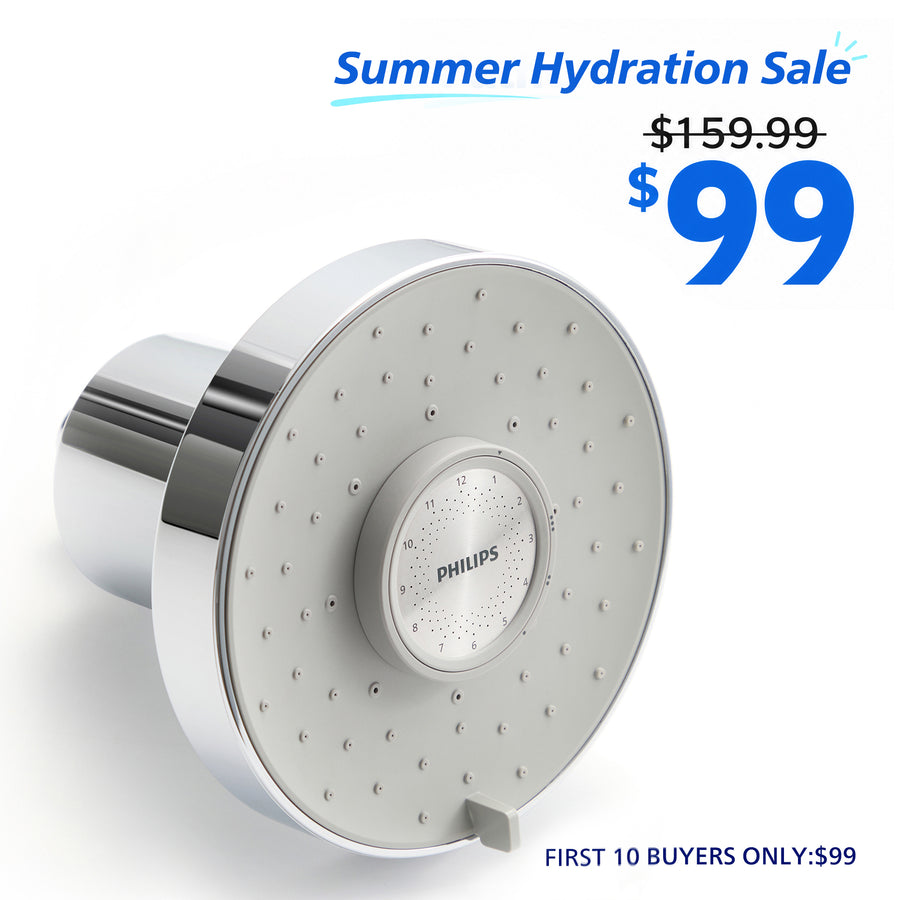 Philips Lunar Filtered Shower Head, High Pressure Shower Head with Filters for Hard Water, 3 Spray Modes & Replacement Reminder, Helps Reduce 99% Chlorine for Softer Skin & Smoother Hair (Chrome)